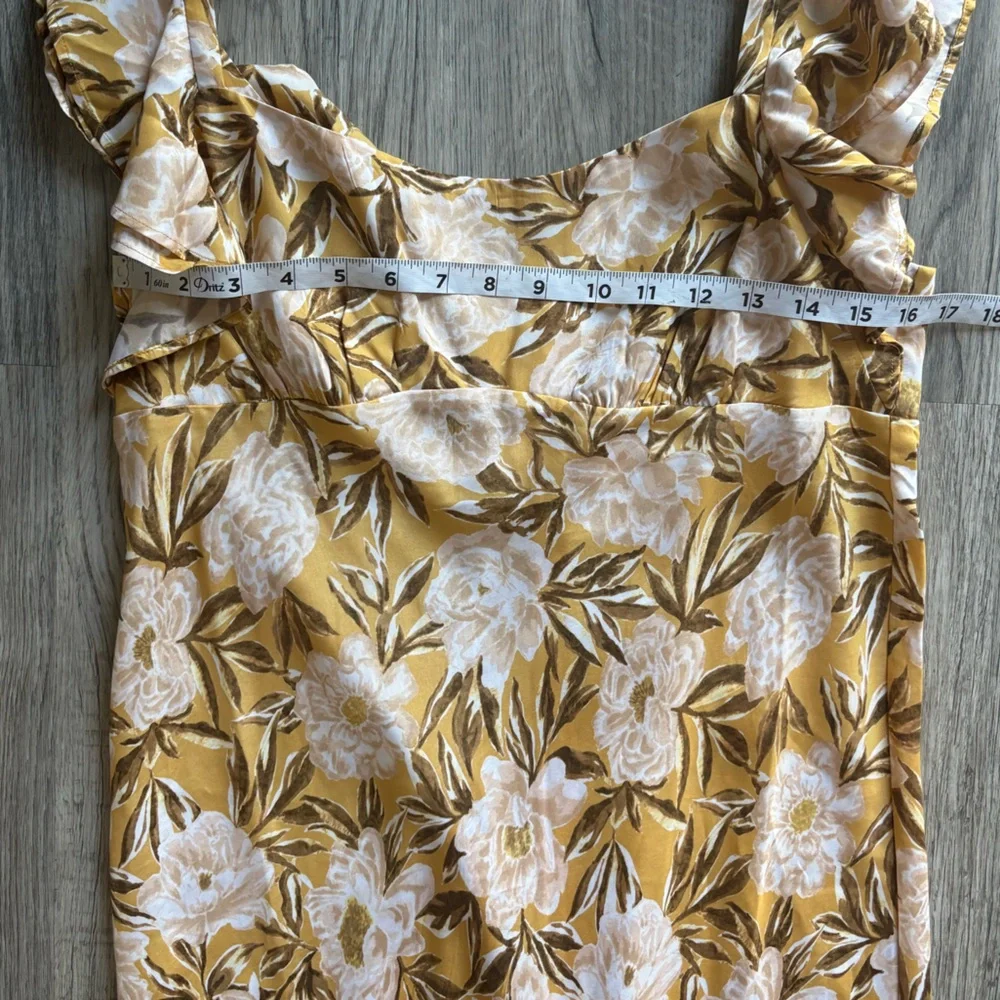 Madewell Angelina Slip Maxi Dress Yellow Floral Print Size 10 NWT - Picture 8 of 12